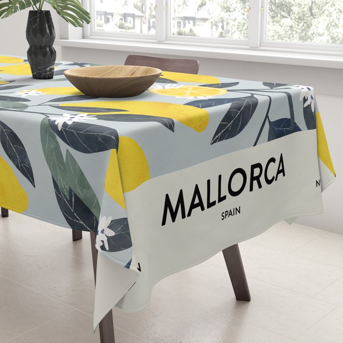 Fruit market retro Mallorca inspiration Tablecloth Gallery Image 3