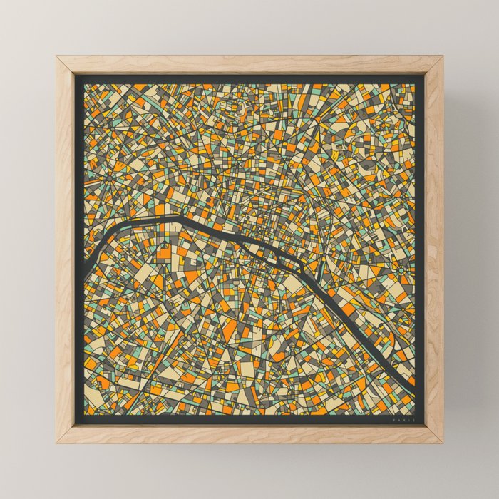PARIS MAP Mini Art Print Gallery Image 1