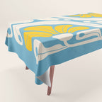 Iceberg & Golden Poppy: Les Fleurs | Flower Market Color Series 03 Tablecloth Gallery Image 1
