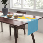 Iceberg & Golden Poppy: Les Fleurs | Flower Market Color Series 03 Table Runner Gallery Image 2