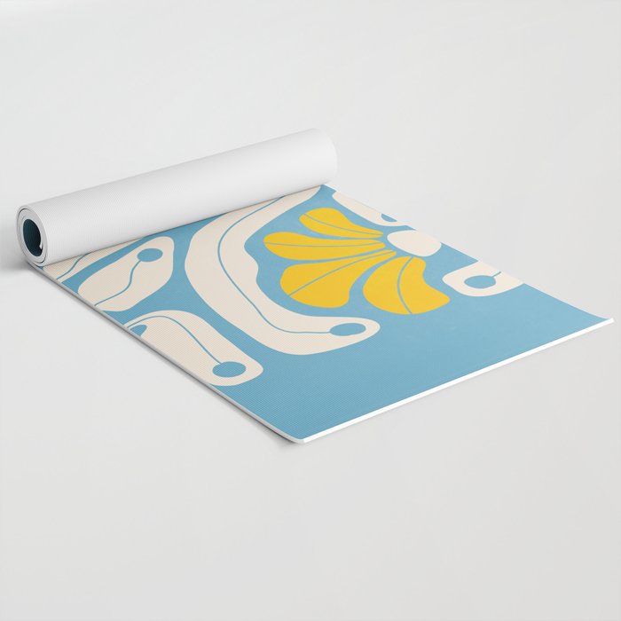 Iceberg & Golden Poppy: Les Fleurs | Flower Market Color Series 03 Yoga Mat Gallery Image 2