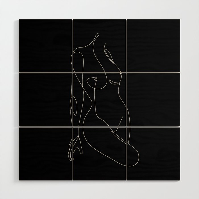 Single Nude Night Wood Wall Art Gallery Image 1