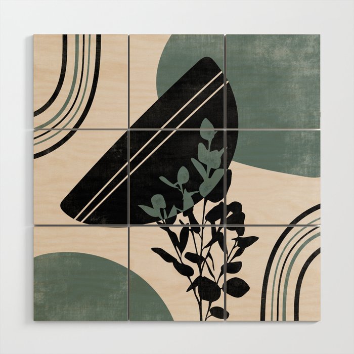 Eucalyptus Boho Botanical Wood Wall Art Gallery Image 1