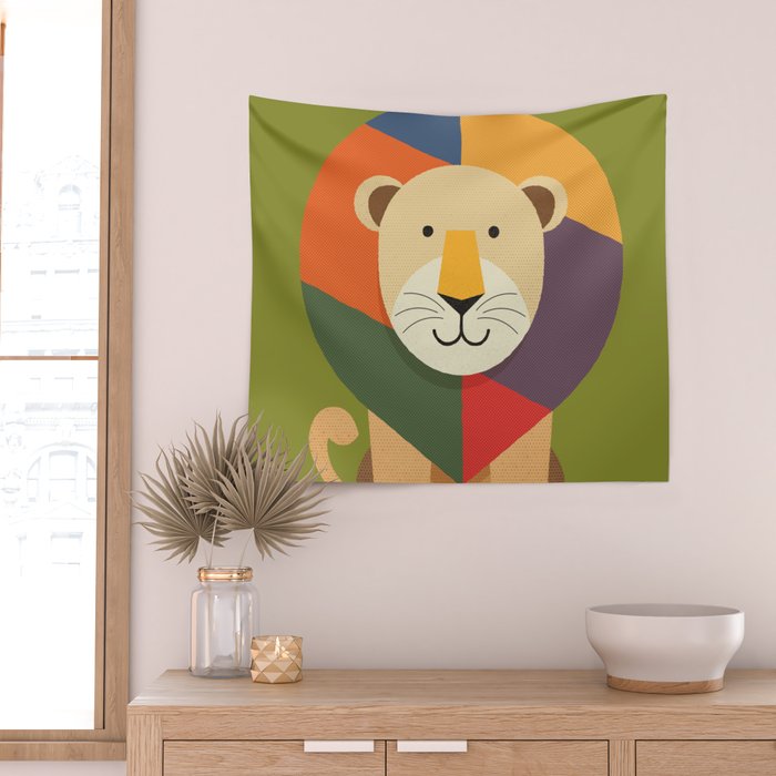 Lion Wall Tapestry Gallery Image 2