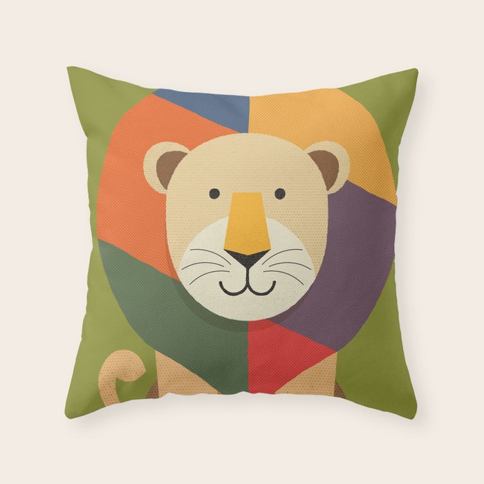 Lion Throw Pillow Gallery Image 1