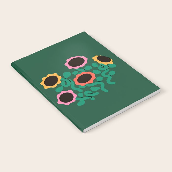 Colorful Abstract Sunflowers Notebook Gallery Image 1