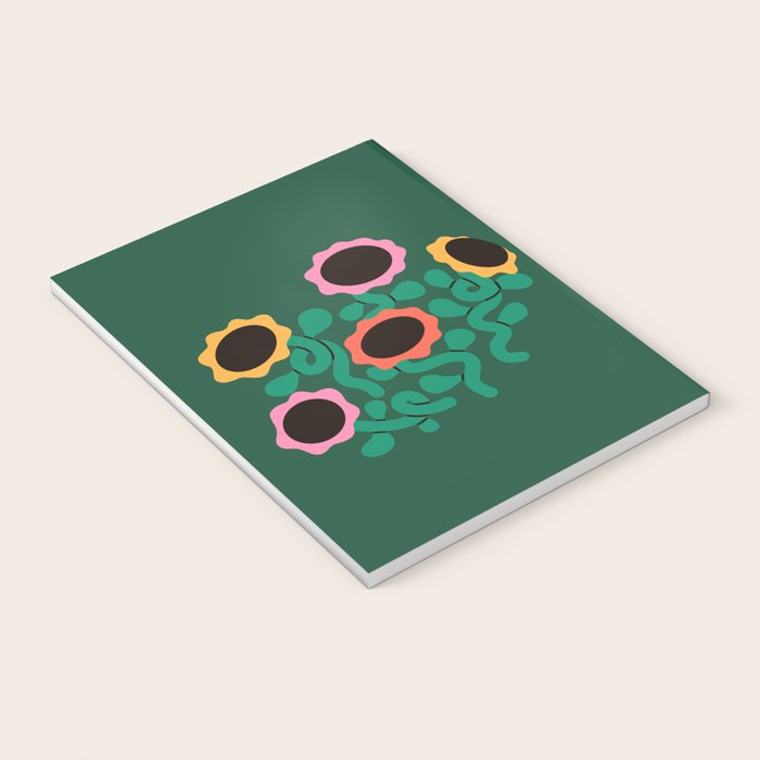 Colorful Abstract Sunflowers Notebook Gallery Image 3