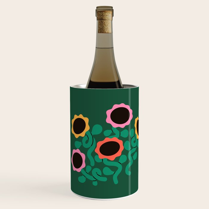 Colorful Abstract Sunflowers Wine Chiller Gallery Image 2