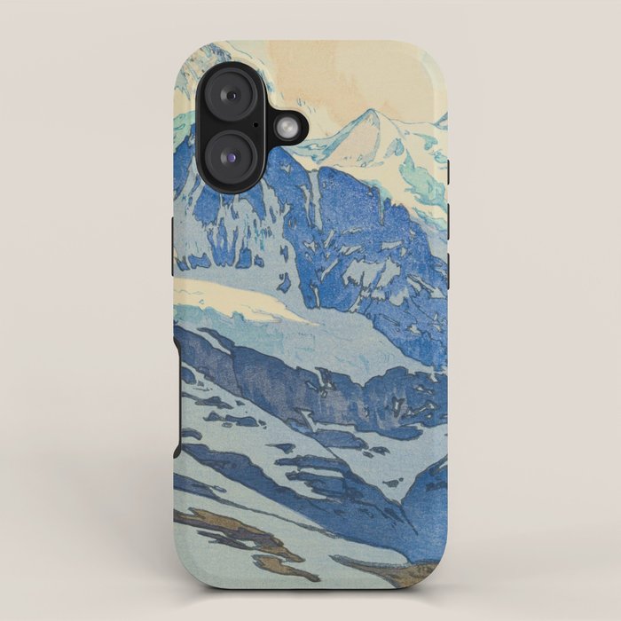 The Jungfrau Vintage Beautiful Japanese Woodblock Print Hiroshi Yoshida iPhone Case Gallery Image 1
