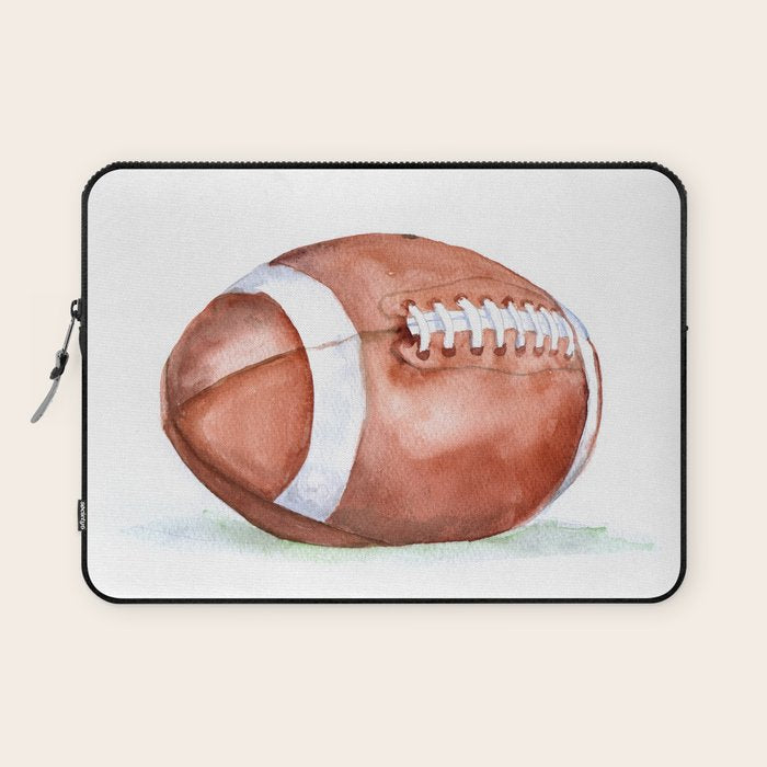 Football Watercolor Laptop Sleeve Gallery Image 1