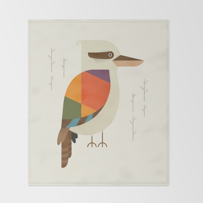Laughing Kookaburra Throw Blanket Gallery Image 2