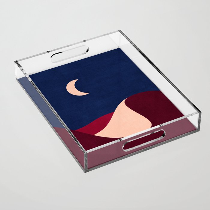 LANDSHAPES - Desert - night Acrylic Tray Gallery Image 1