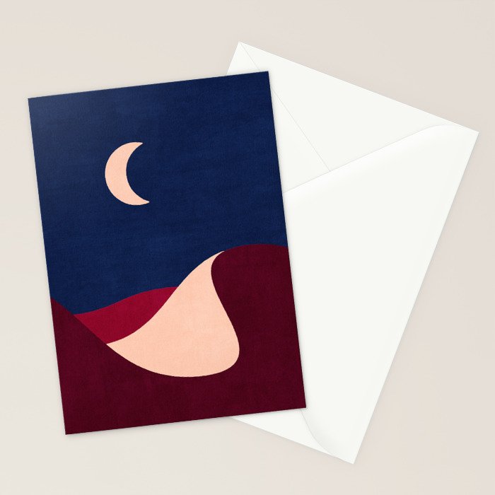 LANDSHAPES - Desert - night Stationery Card Gallery Image 2