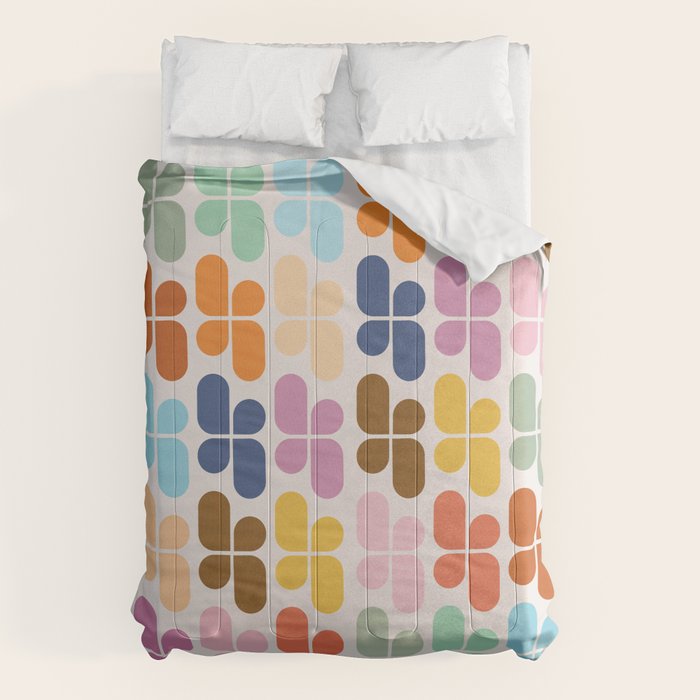 Retro Shapes Geometry Pattern Comforter Gallery Image 1