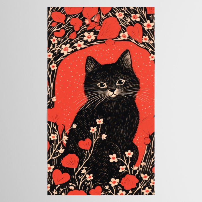 Valentines Kitty Tablecloth Gallery Image 2