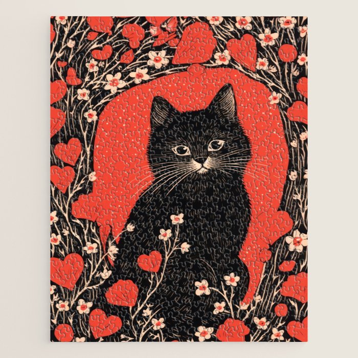 Valentines Kitty Jigsaw Puzzle Gallery Image 1