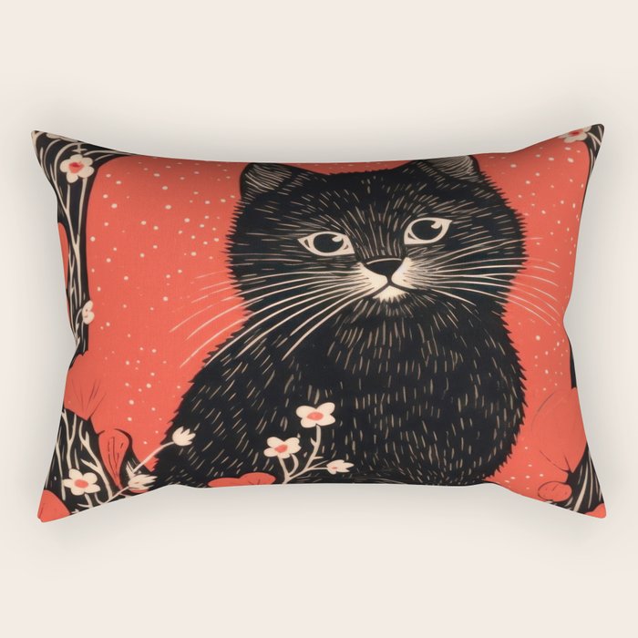 Valentines Kitty Rectangular Pillow Gallery Image 1