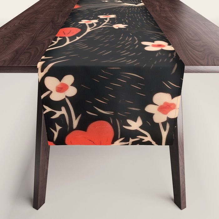 Valentines Kitty Table Runner Gallery Image 1