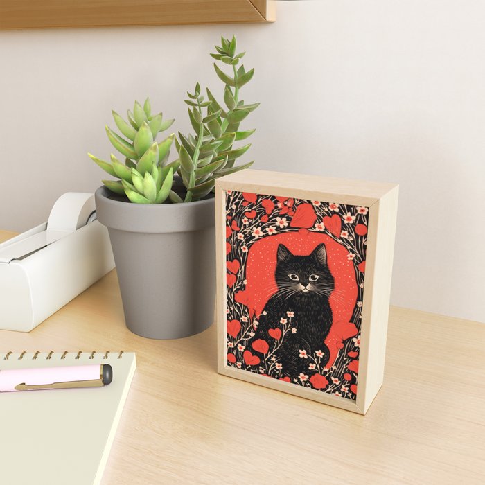 Valentines Kitty Mini Art Print Gallery Image 2