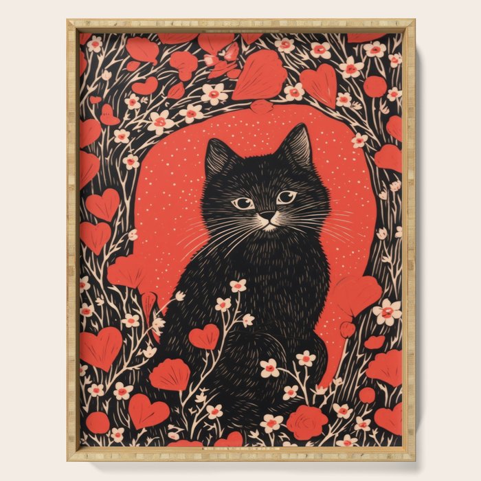 Valentines Kitty Serving Tray Gallery Image 1