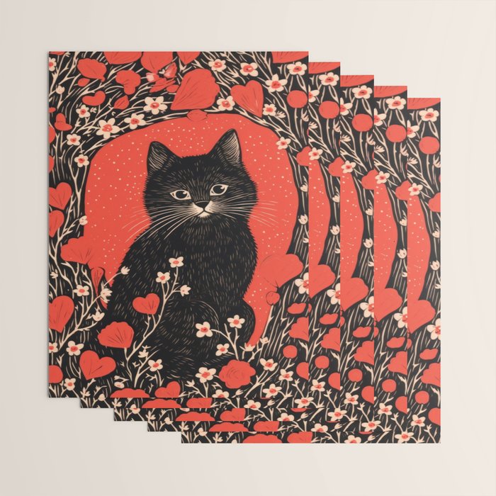Valentines Kitty Wrapping Paper Gallery Image 3