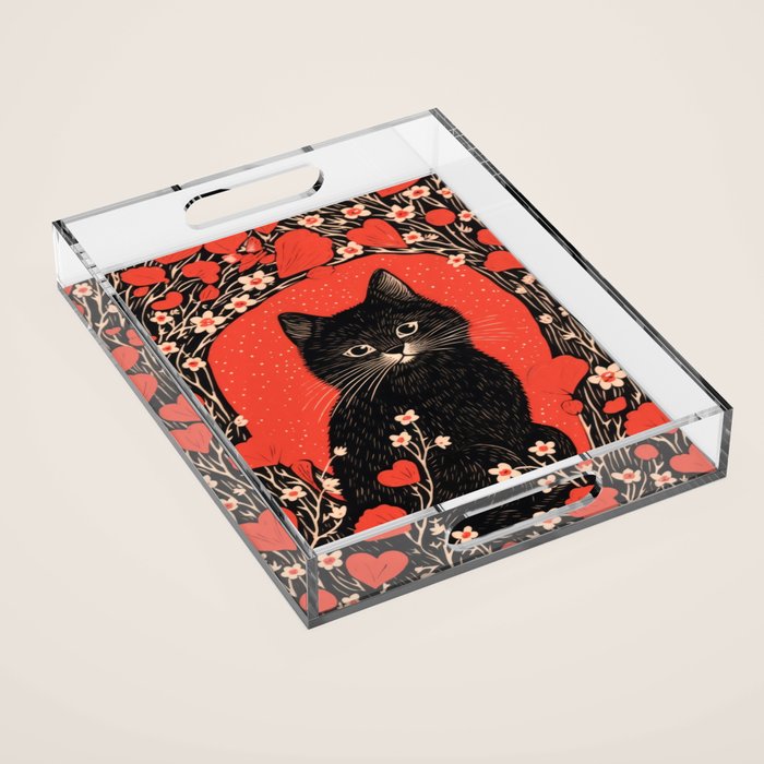 Valentines Kitty Acrylic Tray Gallery Image 1