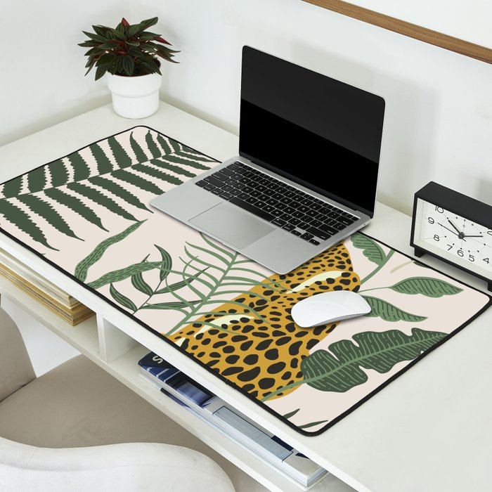 Kahlo Cheetah Prints Desk Mat Gallery Image 2