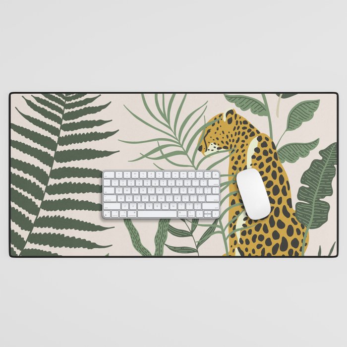 Kahlo Cheetah Prints Desk Mat Gallery Image 1