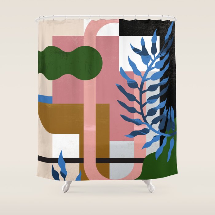 Leather Fern Shower Curtain Gallery Image 1