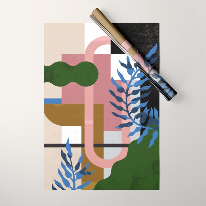 Leather Fern Wrapping Paper Gallery Image 1