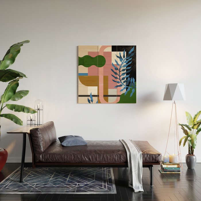 Leather Fern Wood Wall Art Gallery Image 2