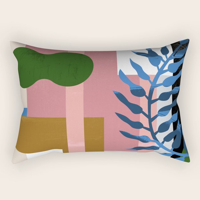 Leather Fern Rectangular Pillow Gallery Image 2