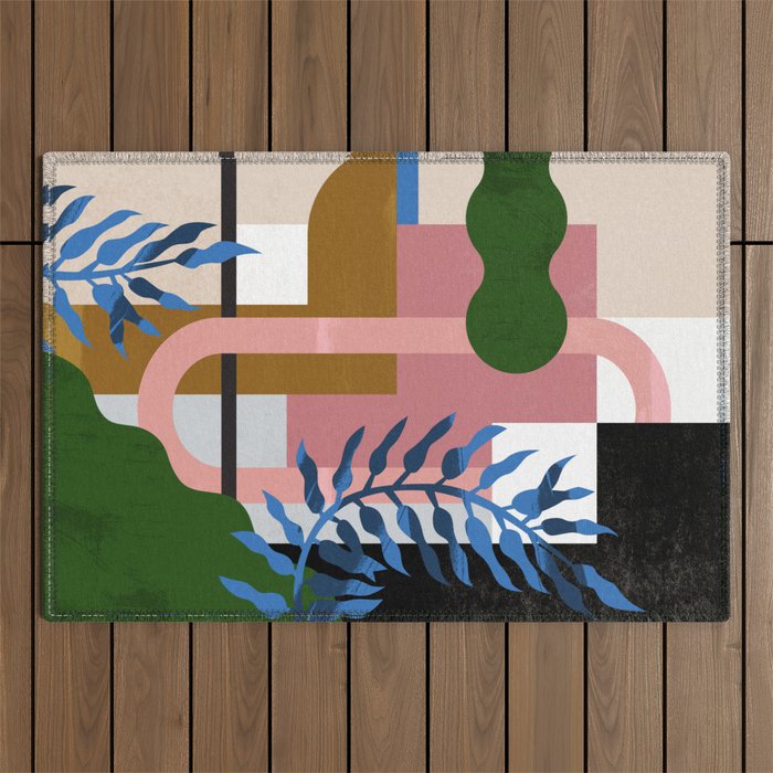Leather Fern Outdoor Rug Gallery Image 1