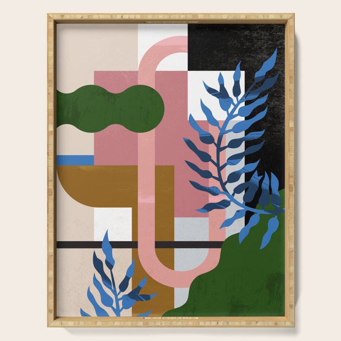 Leather Fern Serving Tray Gallery Image 1