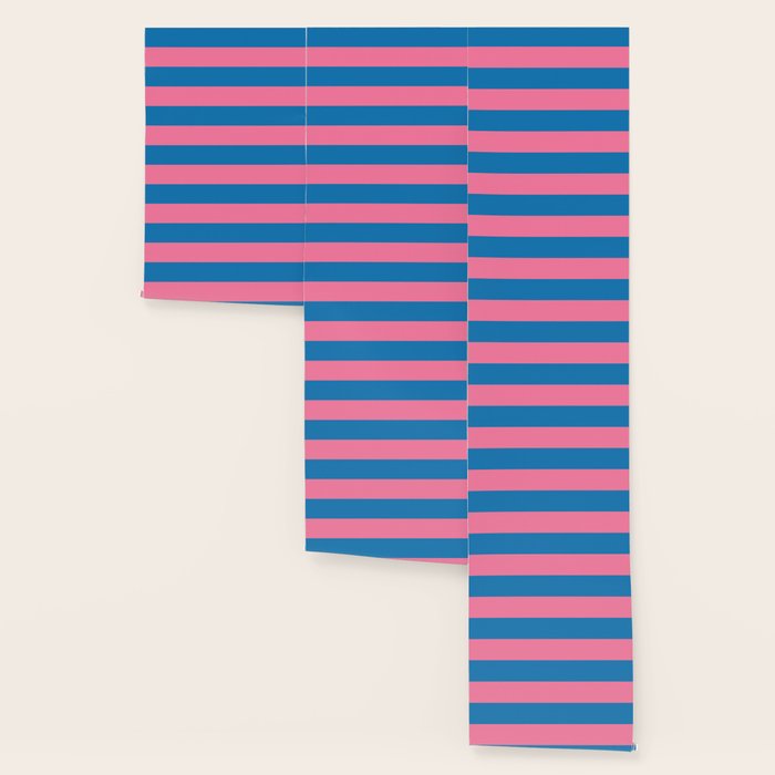 Fun Stripes Pink and Blue Narrow Retro Contemporary Stripe Pattern Wallpaper Gallery Image 3