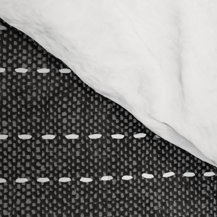 stitched stripes - charcoal Comforter Gallery Image 4