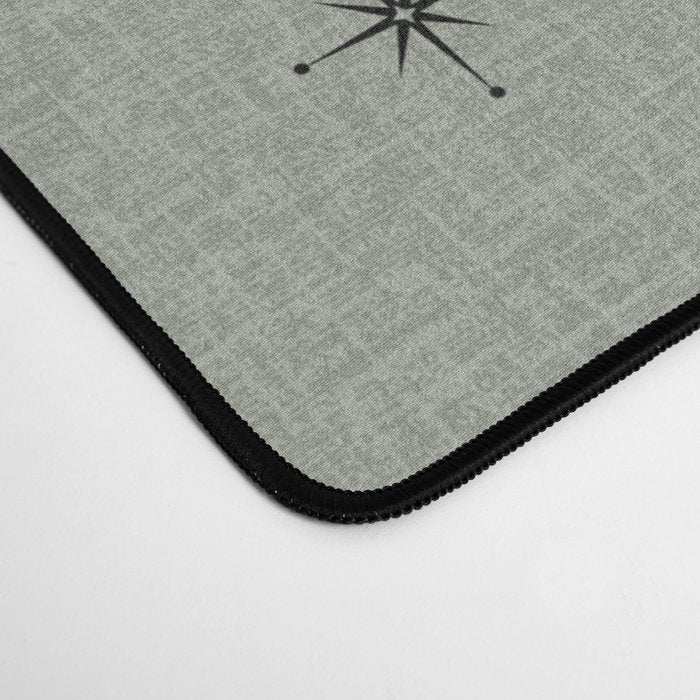 Mid Century Meow Retro Atomic Cats - Gray Desk Mat Gallery Image 4