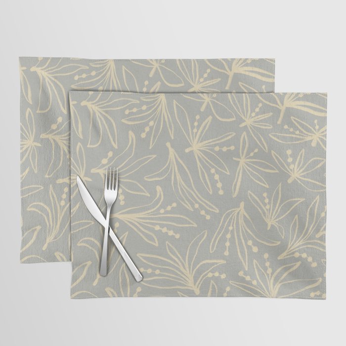 Lily Flower Pattern #3 Placemat Gallery Image 1