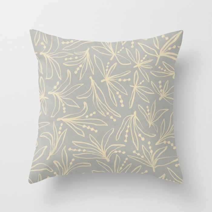 Lily Flower Pattern #3 Throw Pillow Gallery Image 1