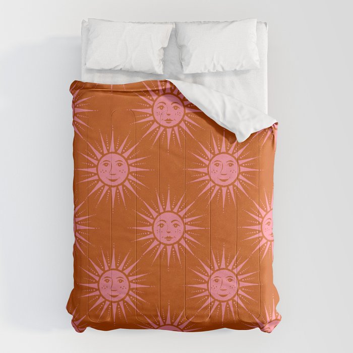 Freckled Suns - pink and rust Comforter Gallery Image 6