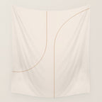 Modern Minimal Line Abstract XXXIII Wall Tapestry Gallery Image 4
