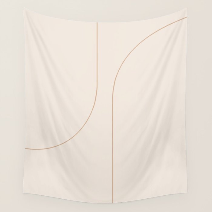 Modern Minimal Line Abstract XXXIII Wall Tapestry Gallery Image 4