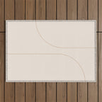 Modern Minimal Line Abstract XXXIII Outdoor Rug Gallery Image 1