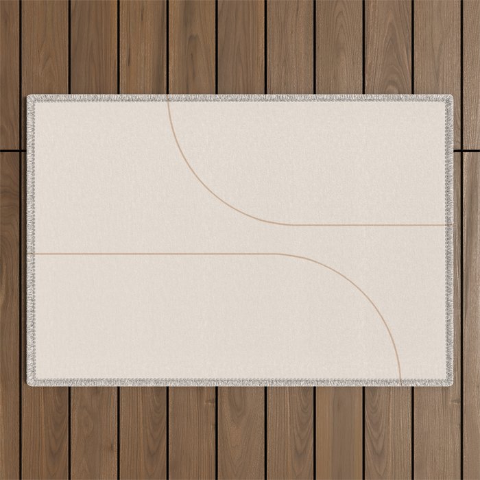 Modern Minimal Line Abstract XXXIII Outdoor Rug Gallery Image 1