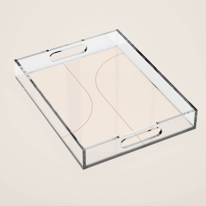 Modern Minimal Line Abstract XXXIII Acrylic Tray Gallery Image 1