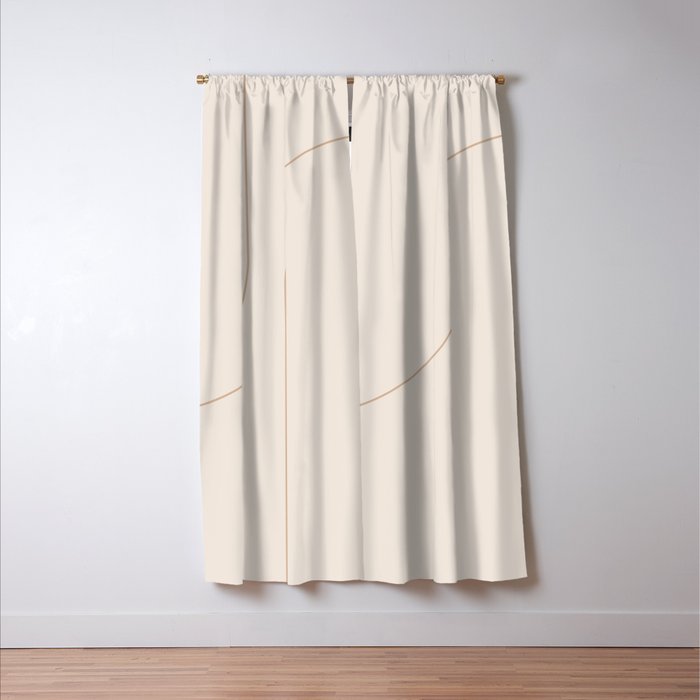 Modern Minimal Line Abstract XXXIII Window Curtain Gallery Image 3