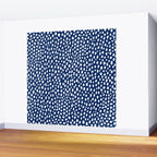 Handmade polka dot brush strokes (white/navy blue) Wall Mural Gallery Image 2