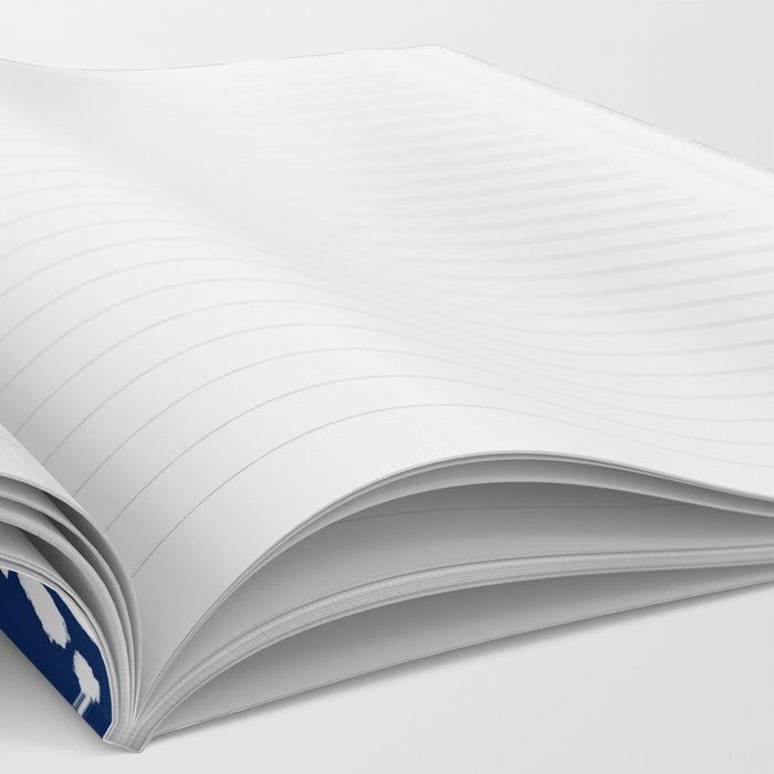 Handmade polka dot brush strokes (white/navy blue) Notebook Gallery Image 2