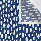 Handmade polka dot brush strokes (white/navy blue) Wall Tapestry Gallery Image 3