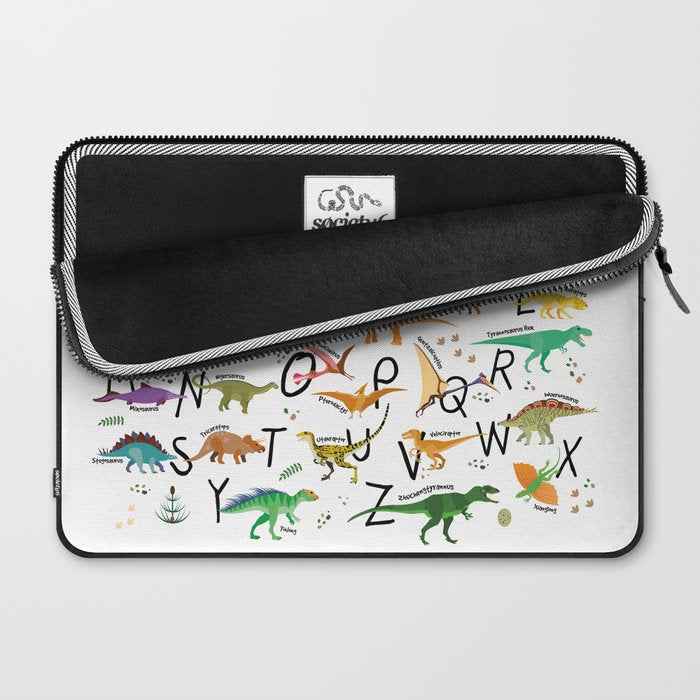 Colorful dinosaur alphabet Laptop Sleeve Gallery Image 2